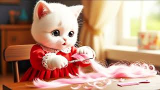  little cat cut mother's hair 😭😭 and made new one 