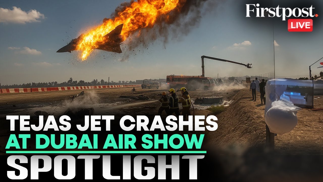 LIVE: Indian Air Force Fighter Jet Tejas Crashes In Dubai, Pilot Dead | Firstpost Spotlight | N18G