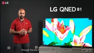 LG, Quantum Dot Nanocell Colour Technology QNED TV, 55 inch QNED81R series, WebOS Smart AI ThinQ, Magic Remote, 3 side cinema, HDR10, HLG, AI Picture Pro, AI Sound Pro (5.1.2ch), 1 pole stand, 2023 New, play video, 55QNED816RA, thumbnail 1