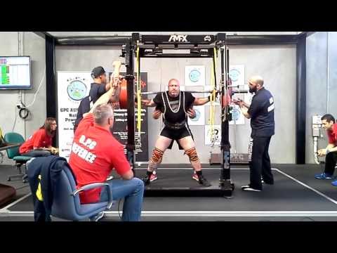 Adam Mazzon 270kg Squat At G.P.C Competition