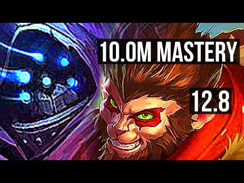 JAX vs WUKONG (TOP) (DEFEAT) | 10.0M mastery, 1900+ games, 6/1/0, Dominating | KR Diamond | 12.8