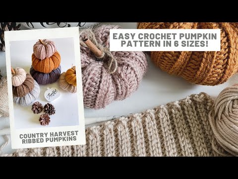 Easy Crochet Pumpkin Stack - Free Crochet Pattern in 6 sizes