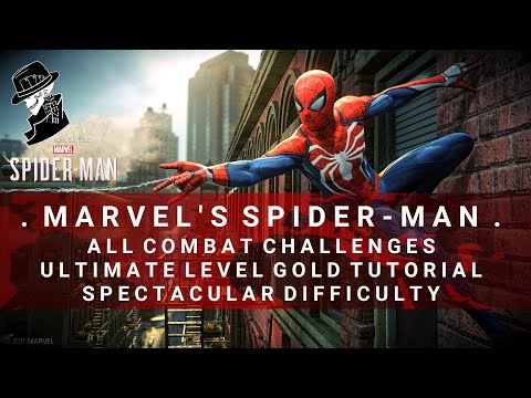 Spider-Man | All Combat Challenges Tutorial | Ultimate Level Gold | Spectacular Difficulty