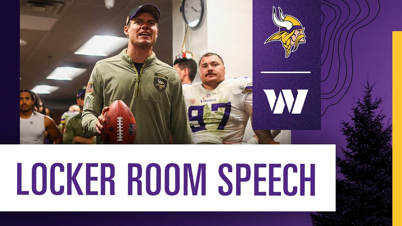 Kevin O’Connell’s Locker Room Speech After the Minnesota Vikings Win Over the Washington Commanders