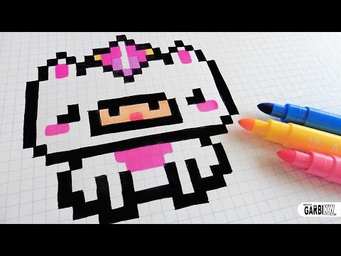 Handmade Pixel Art - How To Draw Little Unicorn #pixelart