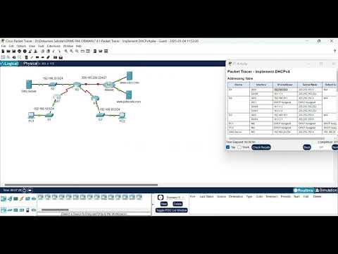 SRWE 7.4.1 Packet Tracer - Implement DHCP