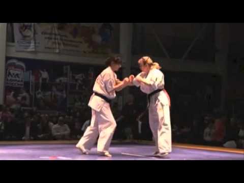 All Russian Championship 2012 Jana Maidan vs Irina Valiev SHINKYOKUSHINKAI KARATE