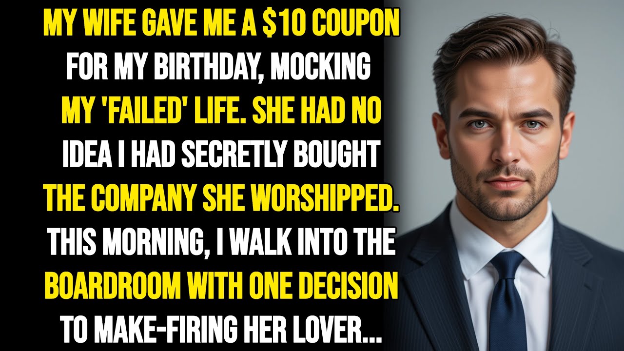 Wife Gave Me $10 Coupon For Birthday. I Secretly Bought Her Lover's Company & Fired Him Front Of Her