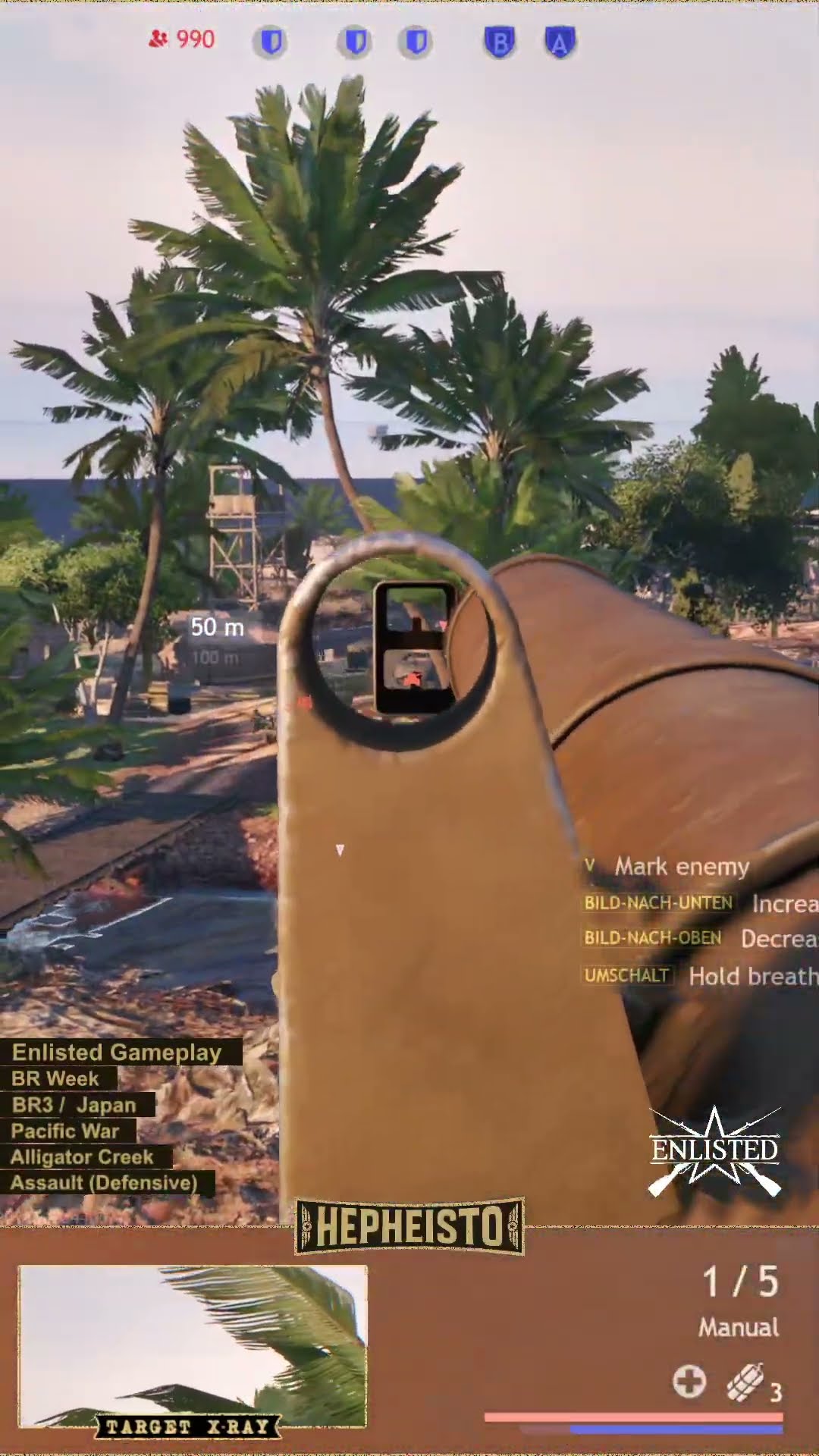 Anti Tank Gunner eliminates Tank Sherman II With Type 4 Rocket Launcher