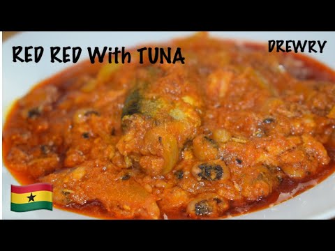 GHANA RED RED WITH TUNA (BLACK EYE BEANS STEW)
