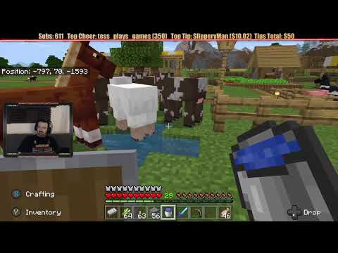 Minecraft 'Chill Stream' Aug  16, 2019 pt3   CRAZY Top Contribution WAR!