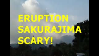preview picture of video 'Eruption of SAKURAJIMA! Scary...!'