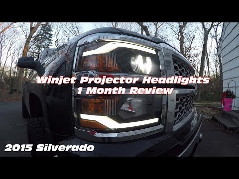 Winjet DRL Projector Headlights on 2015 Silverado | Review