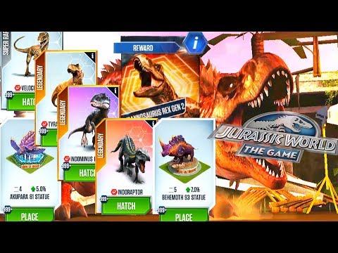 FULL ALL 999+ GEN 2, CREATURES, DINOSAURS, BOOS, CODE 19 | JURASSIC WORLD THE GAME