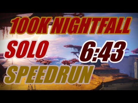 My Fastest Solo Speedrun - 100k Nightfall (6:43) - A Garden World (NO HEAVYWEIGHT)