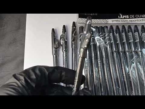 LÁPIS DE OLHO PRETO COM APONTADOR MIA MAKE BOX COM 12 UN