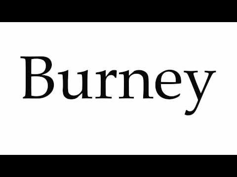 How to Pronounce Burney