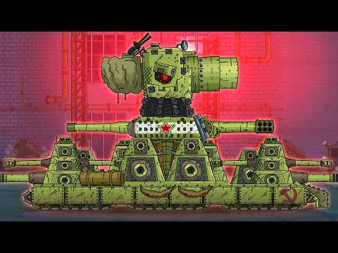 Landing of KV-44 in Japan. Repair of Soviet Karl-44 - Cartoons about tanks