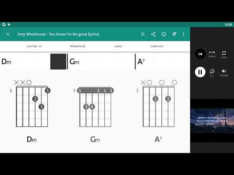 Amy Winehouse - You Know I'm No Good - Guitar Chord Tab Play Along