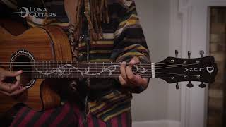 Video thumbnail for Luna Vineyard Koa Bevel Grand Auditorium Guitar with Fishman by Luna Guitars