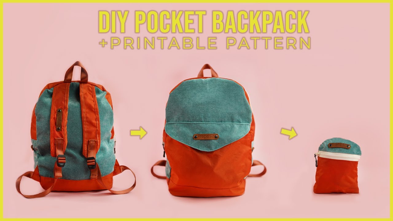 DIY Pocket Hiking Backpack + SEWING PATTERN (EASY SEWING PROJECT)