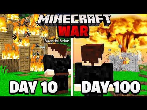 RyanNotBrian - Surviving 100 Days in a Minecraft WAR.. here's what happened