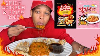 NEW 2X SPICY SAMYANG DUMPLINGS & FRIED RICE | DIDDY DO IT?!