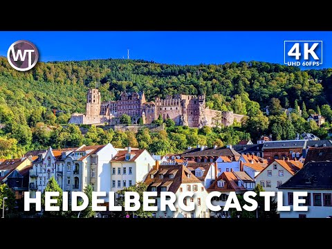 Medieval Castle Ruins Schloss Heidelberg - 🇩🇪 Germany - 4K Walking Tour