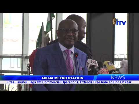 Abuja Metro Station: Pres. Tinubu Flags-Off Commercial Operations, Extends Free Ride To End Of Year