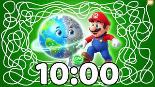 10 Minute Timer 💥 | Super Mario Earth Day Timer Bomb 🌿 | Explosive Countdown Surprise!