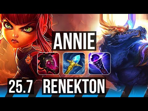 ANNIE vs RENEKTON (MID) | EUW Challenger | 25.7