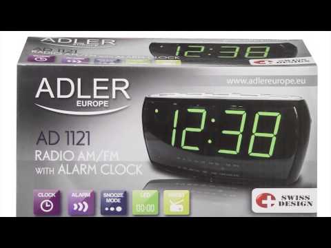 Adler AD1121 Radijo žadintuvas, juodos spalvos video