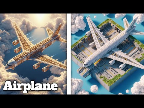 INCREDIBLE! Flying Airplane Build in Minecraft