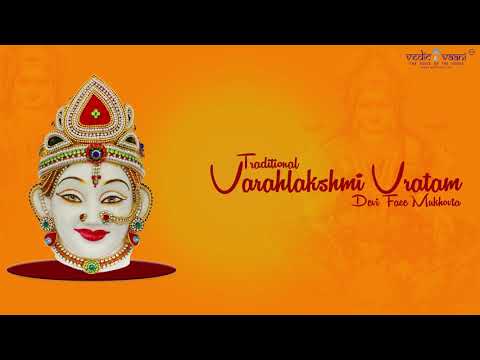 Traditional Varahlakshmi Vratam Devi Face Mukhovta video