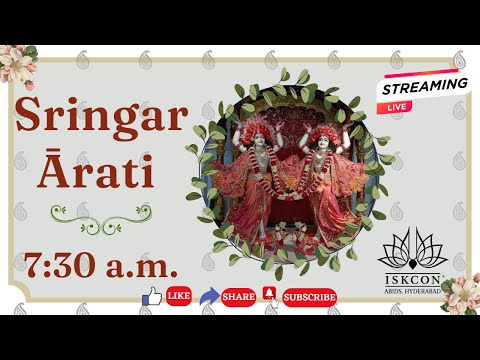 Shringar Aarti Darshan | Guru Puja | 25-09-2023 | ISKCON Hyderabad