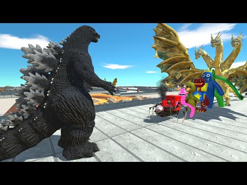 Godzilla vs Ghidorah LAVA DEATH RUN - Animal Revolt Battle Simulator