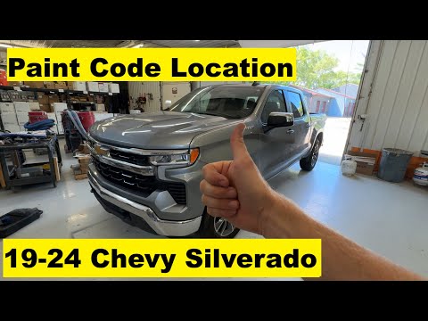 Paint Code Location Chevy Silverado 1500 19 20 21 22 23 2019 2020 2021 2022 2023