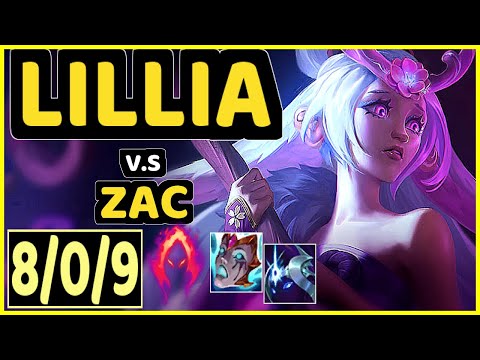 LAMABEAR (LILLIA) vs ZAC - 8/0/9 KDA JUNGLE GAMEPLAY - EUW Ranked DIAMOND