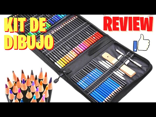 Vídeo relacionado con 41pcs Juego de lápices de colores profesionales para dibujo artístico, juego de suministros para bocetos, que incluye acuarelas, carboncillo, lápiz, herramientas de dibujo y caja
