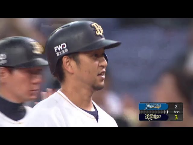 【8回裏】バファローズ・中島が値千金の逆転2点タイムリー!! 2018/9/26 Bs-F