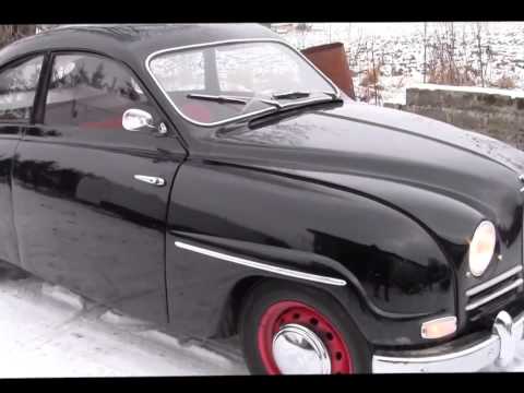 SAAB 93 B from 1958 winter rally driving