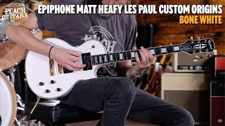 Video thumbnail for No Talking...Just Tones | Epiphone Matt Heafy Les Paul Custom Origins - Bone White by Peach Guitars