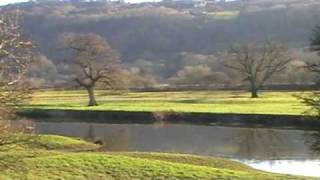 preview picture of video 'New Holland TM120 during Towy Walk - and another tractor spreading slurry!'