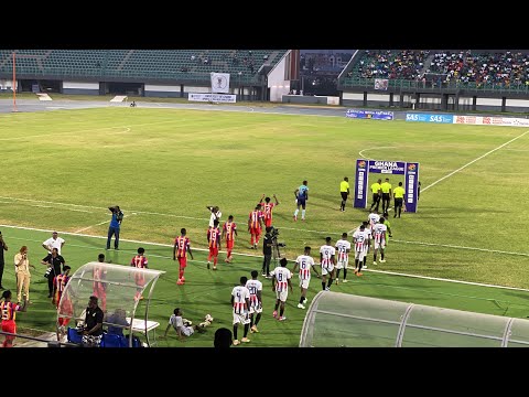 HEARTS OF OAK vs LEGON CITIES(1-0) watch full highlights as Hearts got one  Red Card but won the mtc