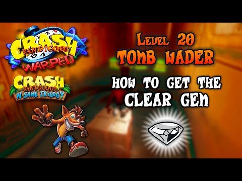 (20) Tomb Wader - Clear Gem ⚪💎 (All boxes) ~ Crash Bandicoot 3: Warped