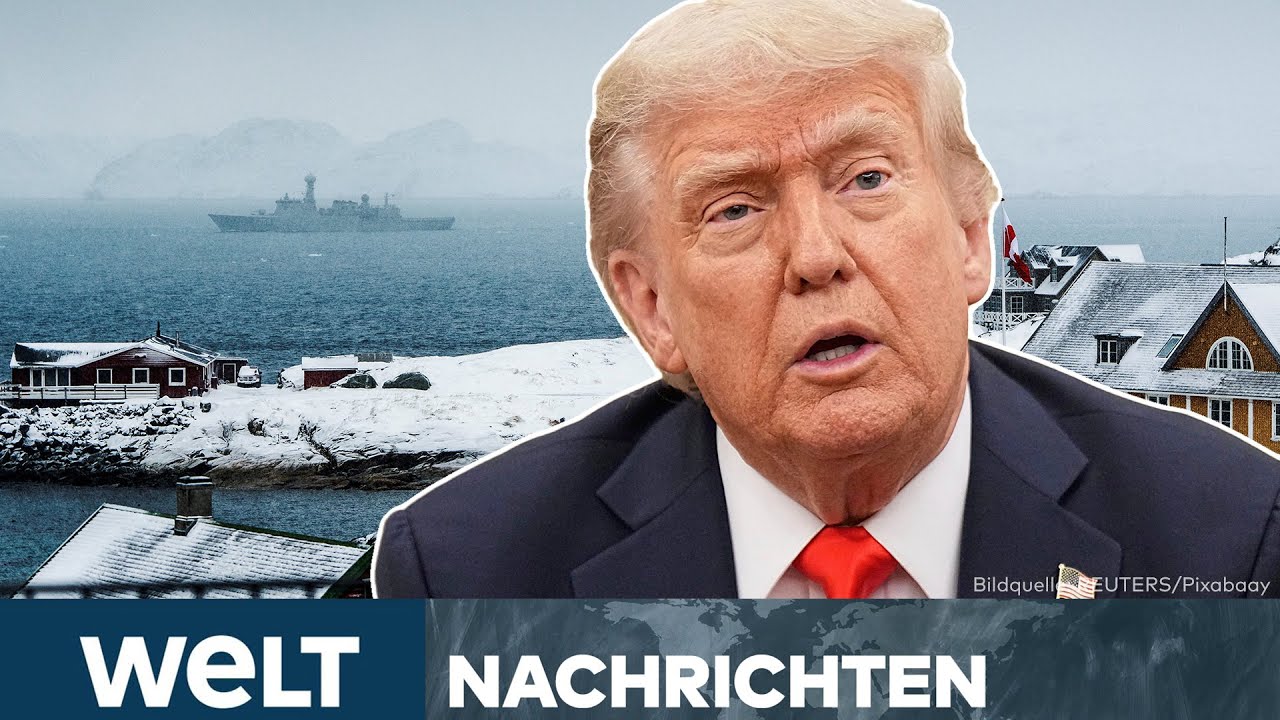 GRÖNLAND-KONFLIKT: Trump schweigt zu Militärgewalt! Zölle gegen Europa „100-prozentig“ | WELT STREAM