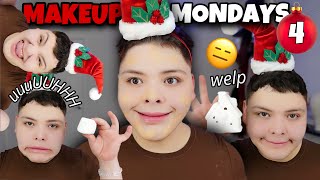 DOING MY MAKEUP W/ CHRISTMAS DECORATIONS🥲...I thought I ate😭🤣