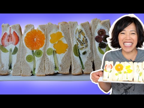 FRUIT SANDO -- Japanese Fruit Sandwich Recipe Test
