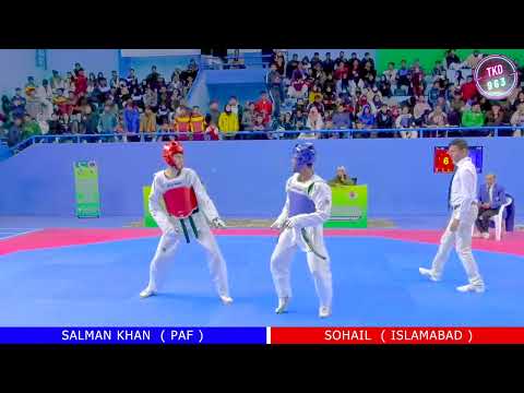 Taekwondo Fight | Salman vs Sohail  | -55 KG Semifinal |16th Korean Ambassador #taekwondo#tkd#tkd