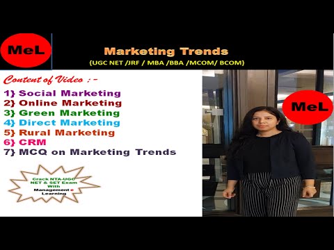 Marketing Trends in Marketing Management video lecture covers all important topics for UGC NET Exam